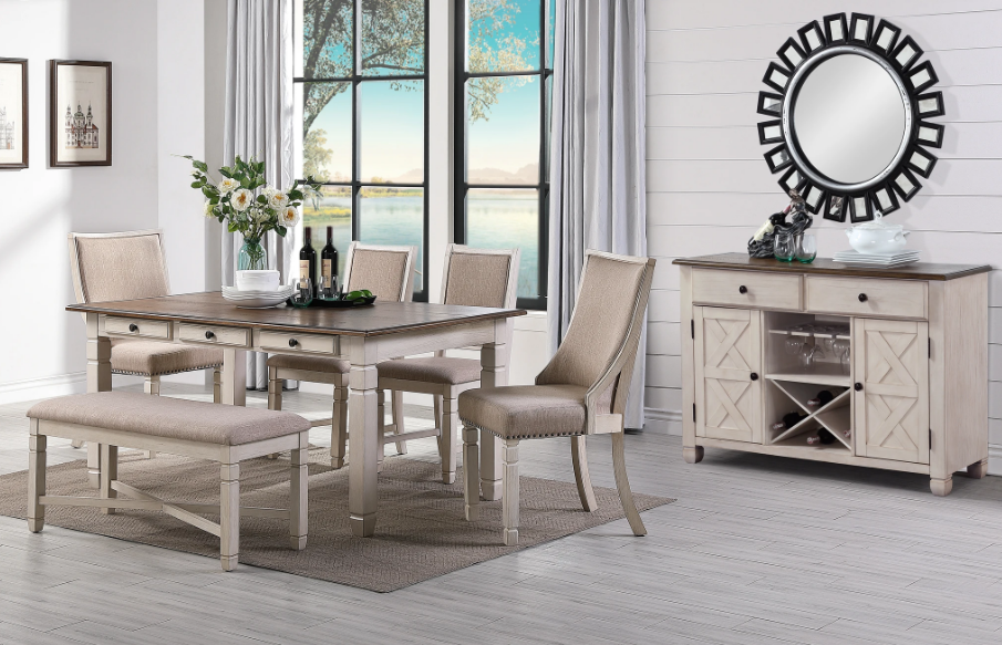 New Classic Furniture Prairie Point Upholstered Arm Chair in White (Set of 2) - Big's Furniture (NV) - Multi Location