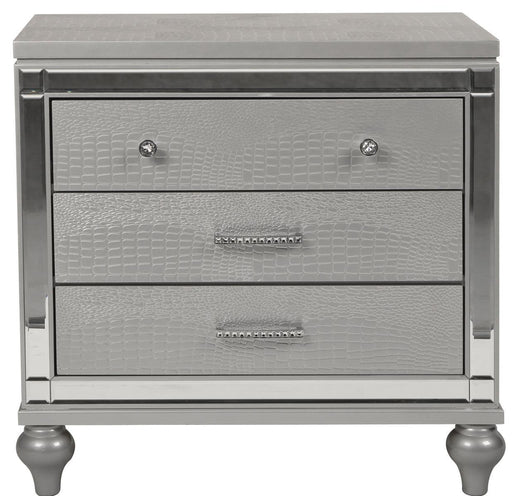 New Classic Furniture Valentino 3 Drawer Nightstand in Silver - Big's Furniture (NV) - Multi Location