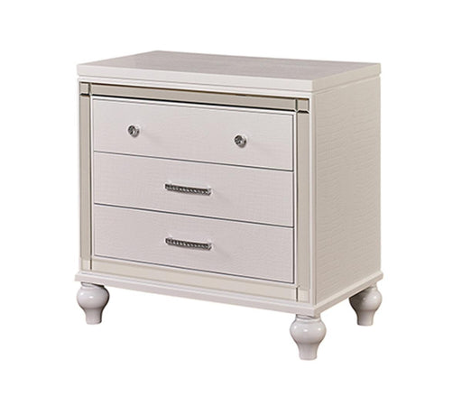 New Classic Furniture Valentino 3 Drawer Nightstand in White - Big's Furniture (NV) - Multi Location