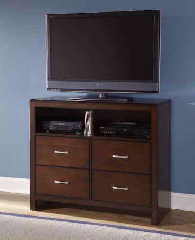 New Classic Kensington 4 Drawer Media Chest in Burnished Cherry - Big's Furniture (NV) - Multi Location