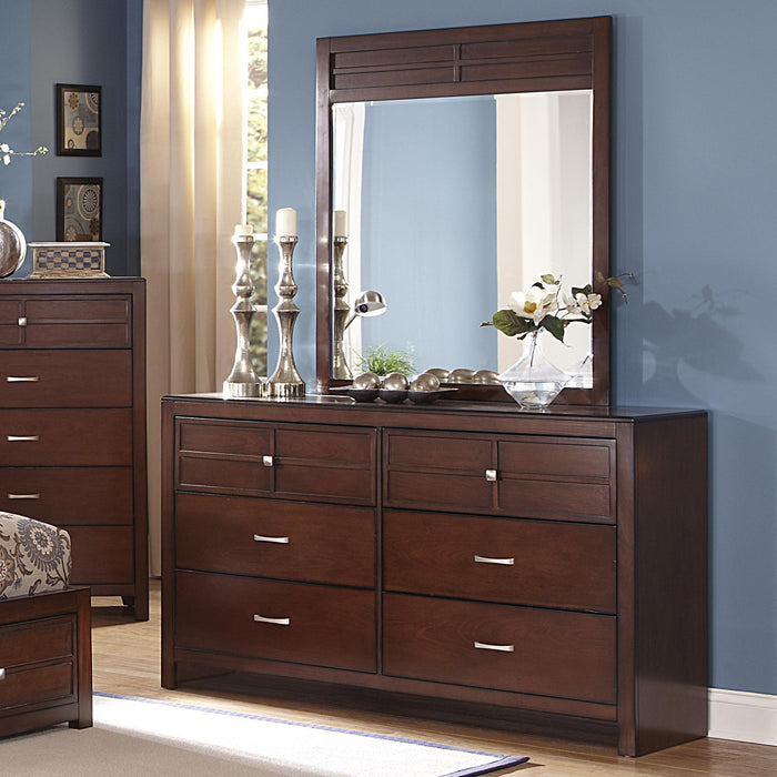New Classic Kensington Mirror in Burnished Cherry - Big's Furniture (NV) - Multi Location