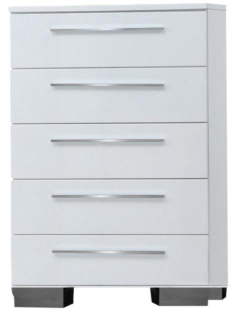 New Classic Sapphire 5 Drawer Chest in White - Big's Furniture (NV) - Multi Location