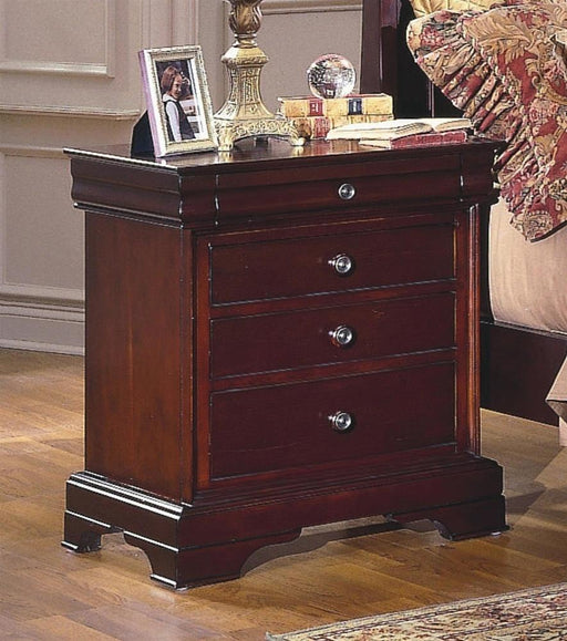 New Classic Versaille 4 Drawer Night Stand in Bordeaux - Big's Furniture (NV) - Multi Location