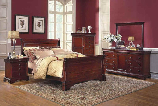 New Classic Versaille 4 Drawer Night Stand in Bordeaux - Big's Furniture (NV) - Multi Location