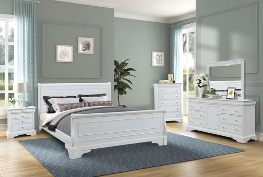 New Classic Furniture Versaille Twin Sleigh Bed in White - Big's Furniture (NV) - Multi Location