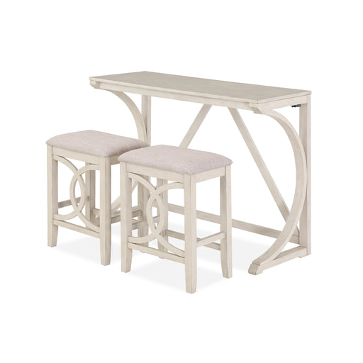 BELLA COUNTER TABLE & 2 STOOLS -2 TONE BISQUE - Big's Furniture (NV) - Multi Location