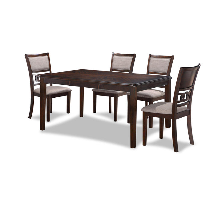 GIA 60" DINING TABLE+CHAIRS (5 PCS/CTN) -CHERRY - Big's Furniture (NV) - Multi Location
