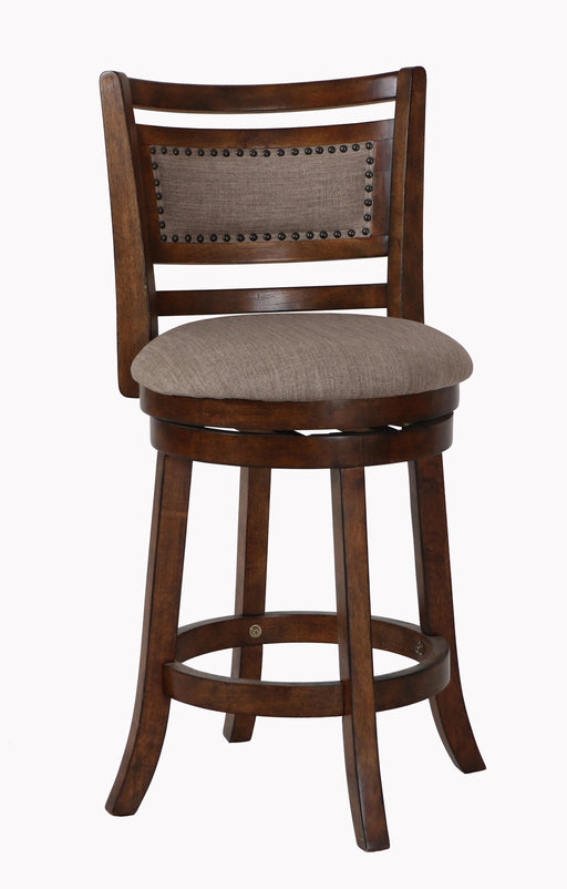 ABERDEEN 24" COUNTER STOOL-DK BROWN W/FABRIC SEAT - Big's Furniture (NV) - Multi Location