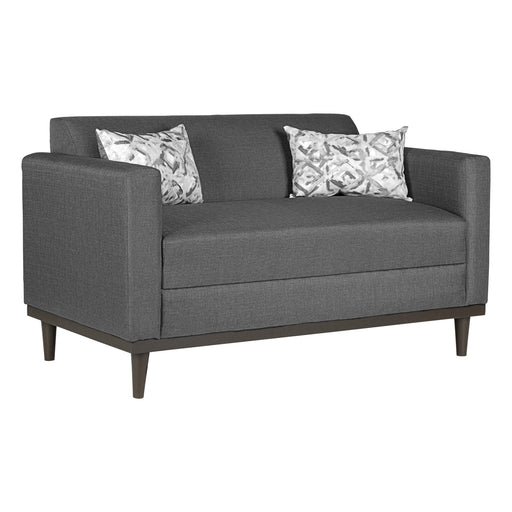 AIDEN LOVESEAT W/2 THROW PILLOWS-SILVER GRAY - Big's Furniture (NV) - Multi Location