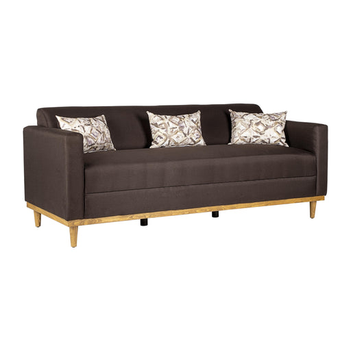 AIDEN SOFA W/3 THROW PILLOWS-CHOCOLATE - Big's Furniture (NV) - Multi Location