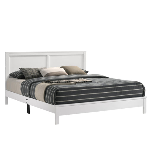 ARIES 5/0 Q PANEL BED-HB/FB/RAILS-WHITE - Big's Furniture (NV) - Multi Location