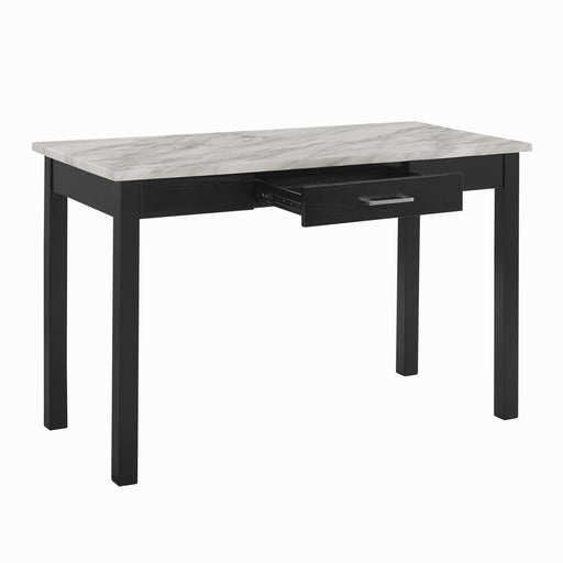 CELESTE DESK W/WHITE/GRAY FAUX MARBLE TOP-ESPRESSO BASE - Big's Furniture (NV) - Multi Location