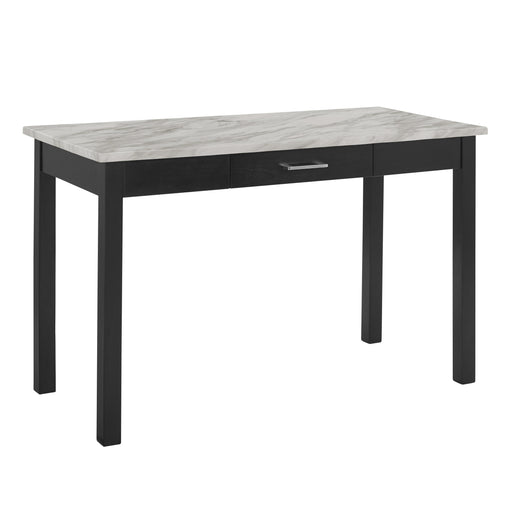 CELESTE DESK W/WHITE/GRAY FAUX MARBLE TOP-ESPRESSO BASE - Big's Furniture (NV) - Multi Location