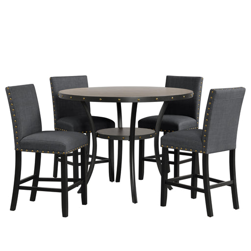 CRISPIN 48" ROUND COUNTER TABLE-GRAY - Big's Furniture (NV) - Multi Location