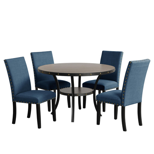 CRISPIN 48" ROUND DINING TABLE-GRAY - Big's Furniture (NV) - Multi Location