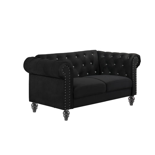 EMMA CRYSTAL LOVESEAT-BLACK - Big's Furniture (NV) - Multi Location