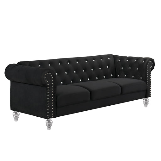 EMMA CRYSTAL SOFA-BLACK - Big's Furniture (NV) - Multi Location