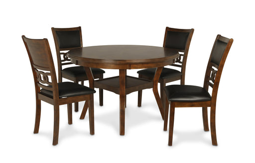 GIA ROUND DINING 5 PC SET-BROWN - Big's Furniture (NV) - Multi Location