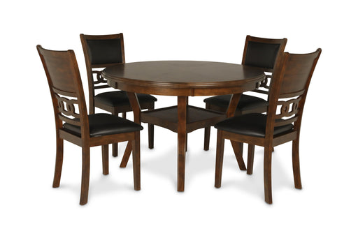 GIA ROUND DINING 5 PC SET-BROWN - Big's Furniture (NV) - Multi Location