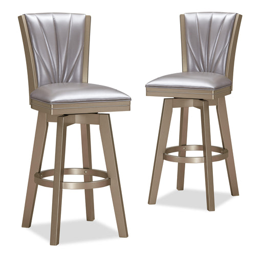 JAZZ 30" SWIVEL BAR STOOL-PEARL/GOLD - Big's Furniture (NV) - Multi Location