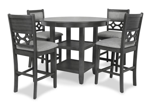 MITCHELL 5 PC COUNTER SET-GRAY - Big's Furniture (NV) - Multi Location