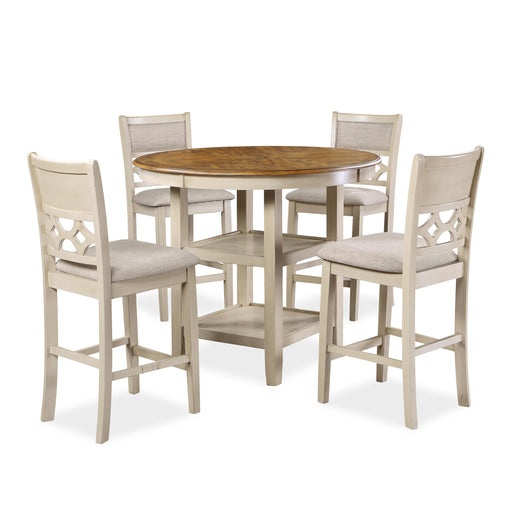 MITCHELL 5 PC COUNTER SET-TWO TONE BISQUE/BROWN - Big's Furniture (NV) - Multi Location