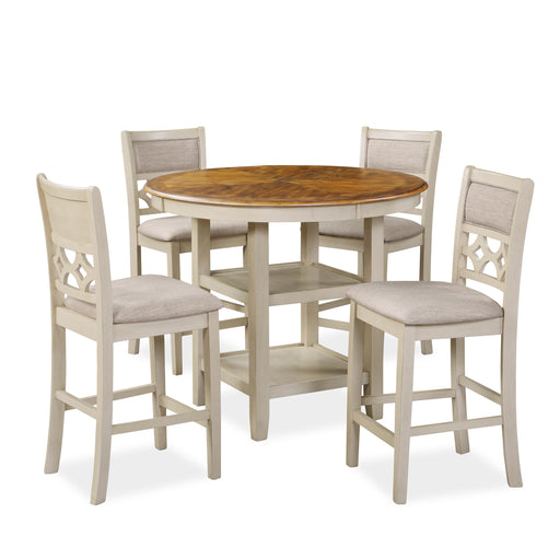 MITCHELL 5 PC COUNTER SET-TWO TONE BISQUE/BROWN - Big's Furniture (NV) - Multi Location