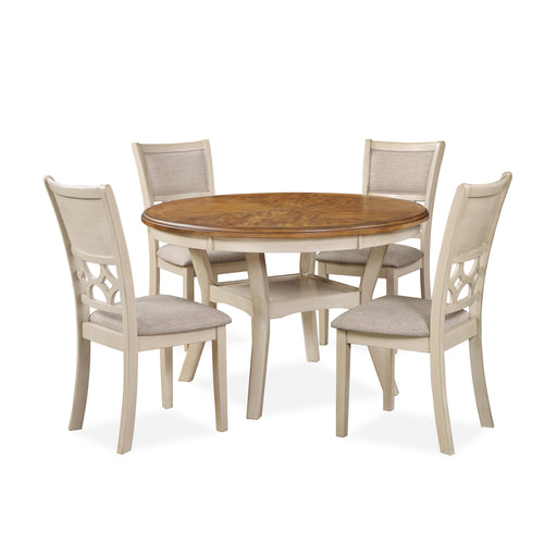 MITCHELL 5 PC DINING SET-TWO TONE BISQUE/BROWN - Big's Furniture (NV) - Multi Location
