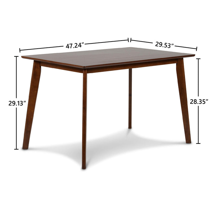 MOROCCO 47" RECTANGLE DINING TABLE-WALNUT BROWN - Big's Furniture (NV) - Multi Location