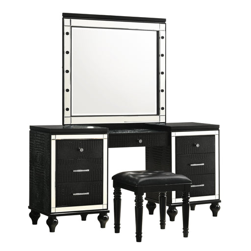 VALENTINO VANITY TABLE MIRROR (BULBS NOT INCLUDED)-BLACK - Big's Furniture (NV) - Multi Location
