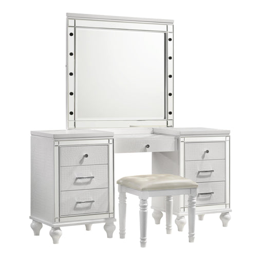 VALENTINO VANITY TABLE MIRROR (BULBS NOT INCLUDED)-WHITE - Big's Furniture (NV) - Multi Location