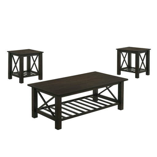 VESTA COFFEE TABLE & 2 END TABLE SET-ESPRESSO - Big's Furniture (NV) - Multi Location