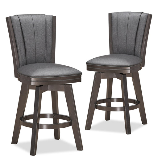 DIVA 24" SWIVEL COUNTER STOOL-GLITTER GRAY - Big's Furniture (NV) - Multi Location