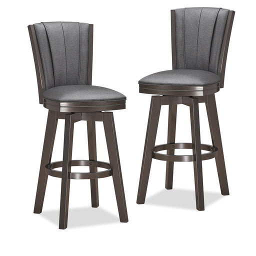 DIVA 30" SWIVEL BAR STOOL-GLITTER GRAY - Big's Furniture (NV) - Multi Location