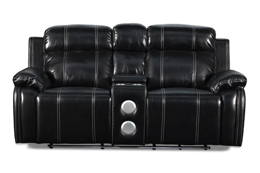 FUSION CONSOLE LOVESEAT W/SPEAKER-EBONY - Big's Furniture (NV) - Multi Location