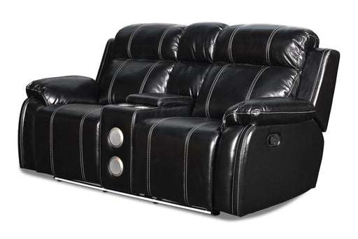 FUSION CONSOLE LOVESEAT W/SPEAKER-EBONY - Big's Furniture (NV) - Multi Location