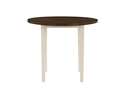 HUDSON 42" ROUND COUNTER TABLE & 4 CHAIR SET-BROWN/CREME - Big's Furniture (NV) - Multi Location