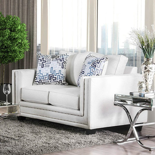 Ilse Off-White/Blue Love Seat - Big's Furniture (NV) - Multi Location