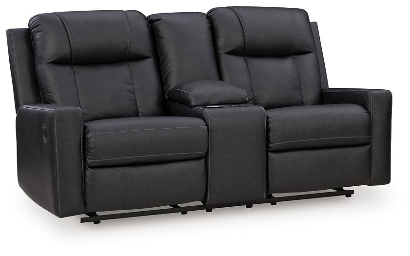 Mackmenville Reclining Loveseat with Console - Big's Furniture (NV) - Multi Location