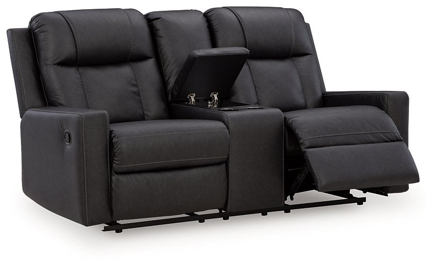 Mackmenville Reclining Loveseat with Console - Big's Furniture (NV) - Multi Location