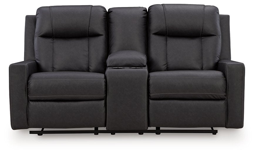 Mackmenville Reclining Loveseat with Console - Big's Furniture (NV) - Multi Location