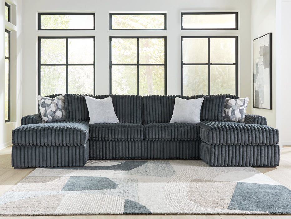 Midnight-Madness Double Chaise 3-Piece Sectional - Big's Furniture (NV) - Multi Location