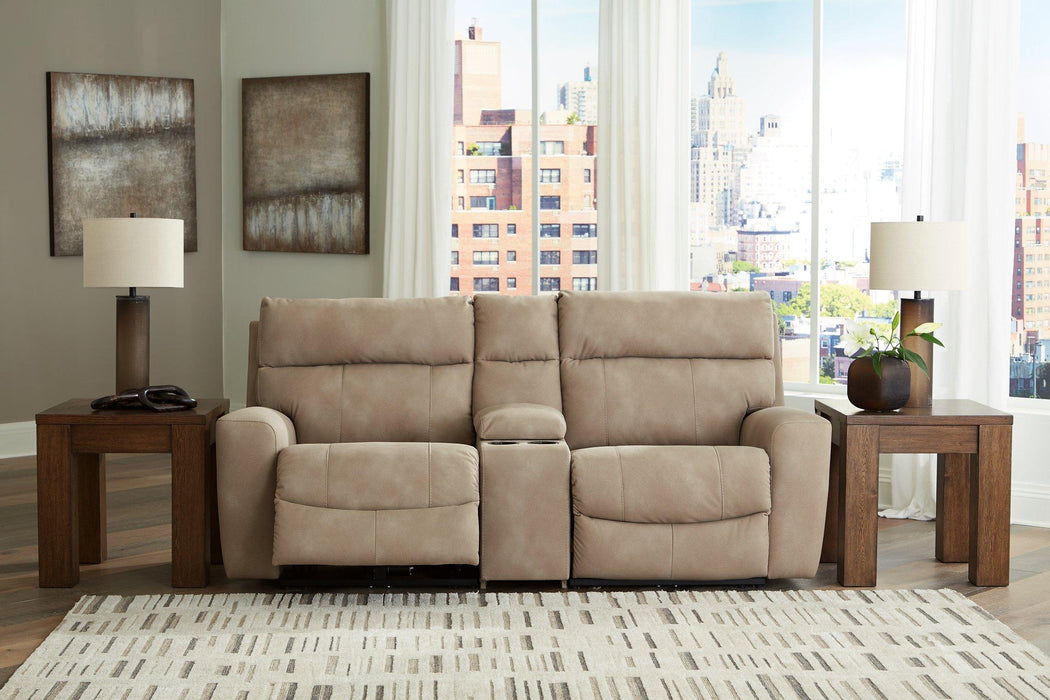 Next-Gen DuraPella Power Reclining Sectional Loveseat with Console - Big's Furniture (NV) - Multi Location