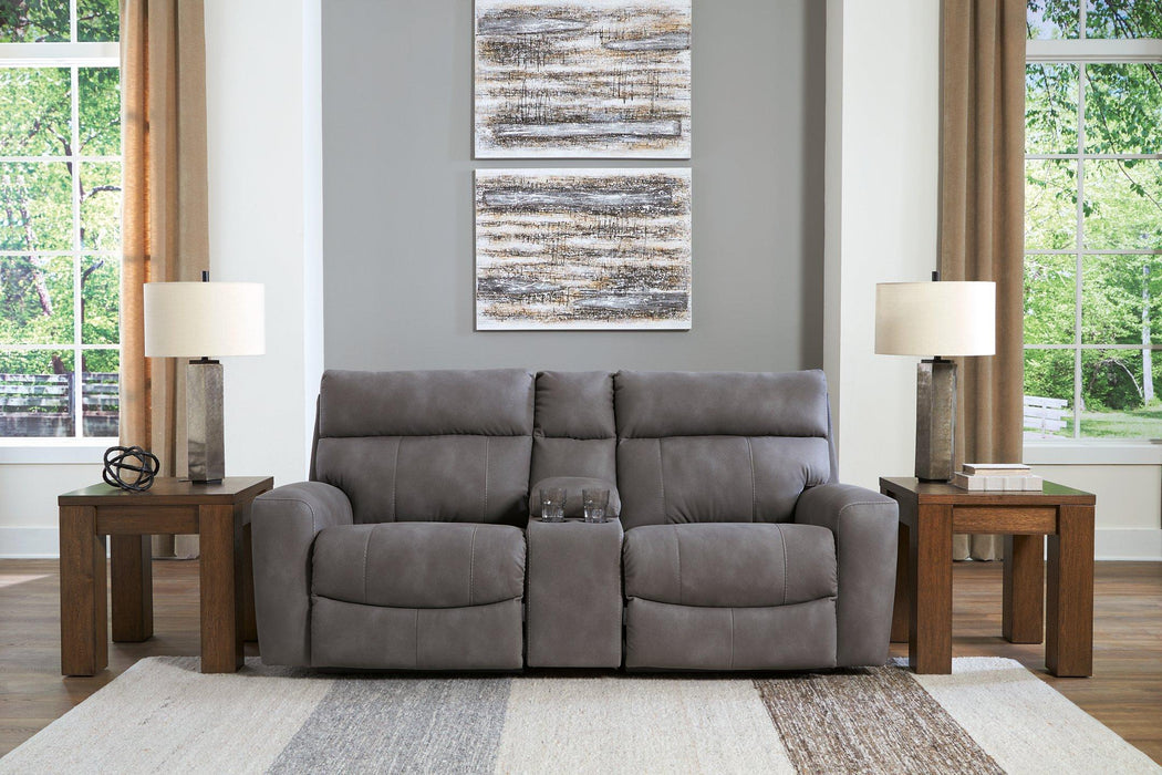 Next-Gen DuraPella Power Reclining Sectional Loveseat with Console - Big's Furniture (NV) - Multi Location