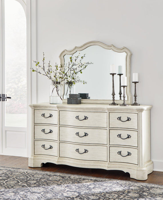 Ashley Arlendyne Dresser and Mirror in White