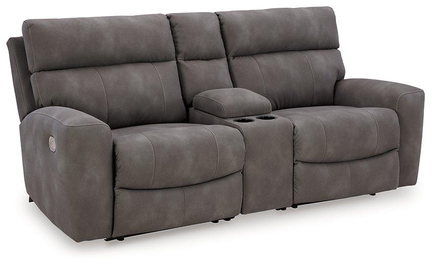 Next-Gen DuraPella Power Reclining Sectional Loveseat with Console - Big's Furniture (NV) - Multi Location