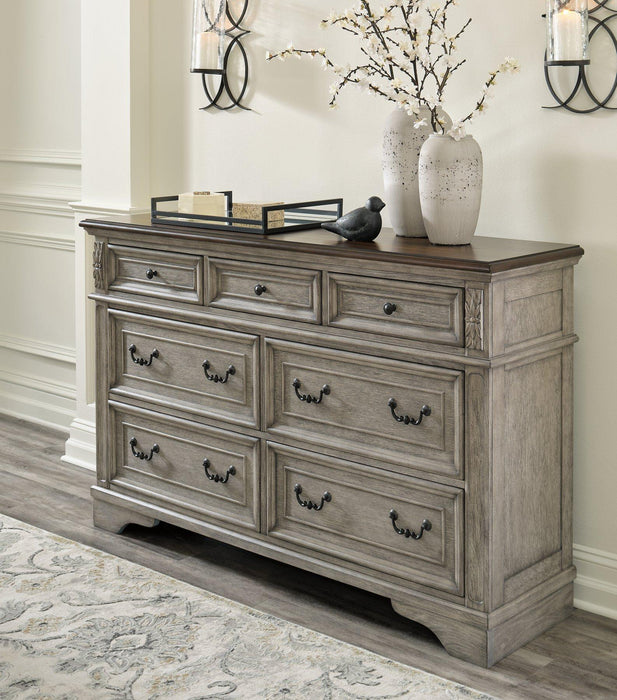 silver dresser ashley furniture Coralayne 7 Drawer Dresser
