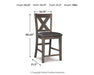 Caitbrook Counter Height Upholstered Bar Stool - Big's Furniture (NV) - Multi Location