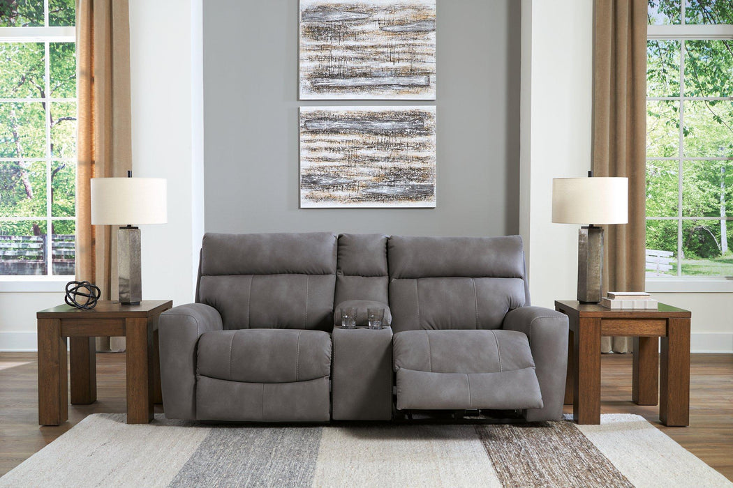 Next-Gen DuraPella Power Reclining Sectional Loveseat with Console - Big's Furniture (NV) - Multi Location