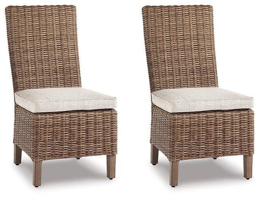 Beachcroft Outdoor Side Chair with Cushion (Set of 2) - Big's Furniture (NV) - Multi Location